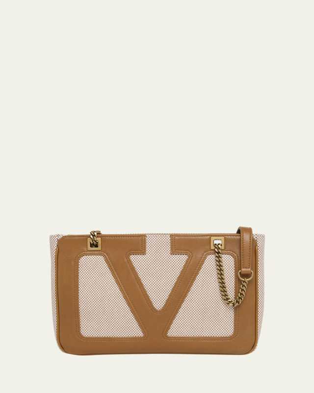 Viva Superstar Small VLOGO Canvas Tote Bag